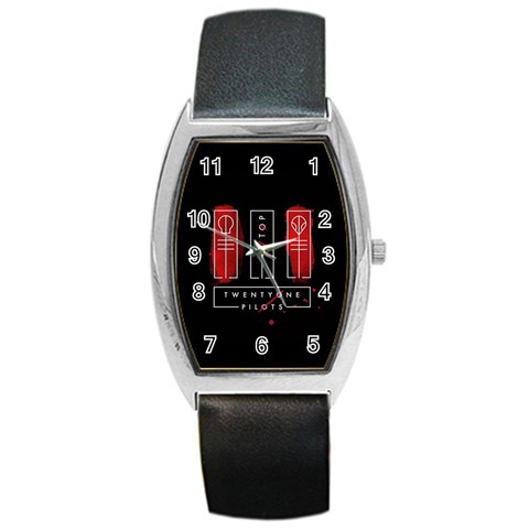 Twenty One Pilots Barrel Style Metal Watch from ArtsNow.com Front