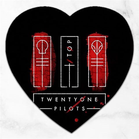 Twenty One Pilots Jigsaw Puzzle (Heart) from ArtsNow.com Front