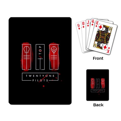 Twenty One Pilots Playing Cards Single Design from ArtsNow.com Back