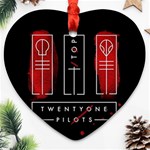 Twenty One Pilots Heart Ornament (Two Sides)
