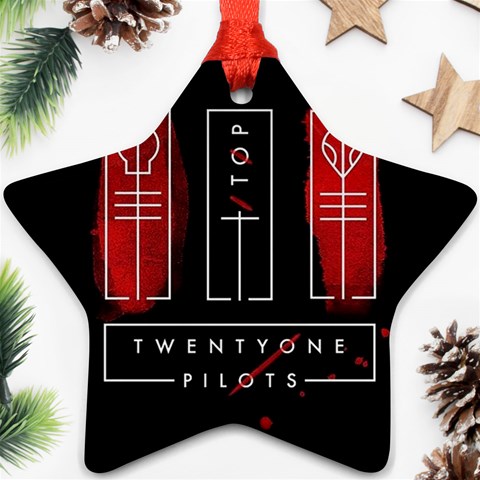 Twenty One Pilots Star Ornament (Two Sides) from ArtsNow.com Front