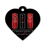 Twenty One Pilots Dog Tag Heart (One Side)