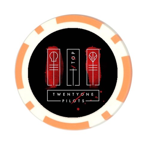 Twenty One Pilots Poker Chip Card Guard from ArtsNow.com Back