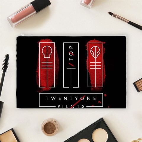 Twenty One Pilots Cosmetic Bag (Large) from ArtsNow.com Front