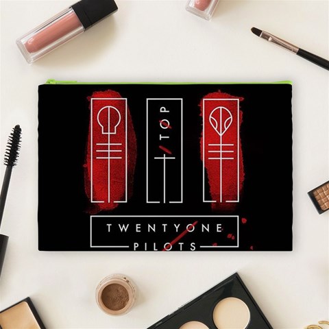 Twenty One Pilots Cosmetic Bag (Large) from ArtsNow.com Front