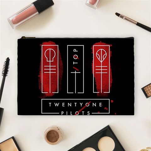 Twenty One Pilots Cosmetic Bag (Large) from ArtsNow.com Front