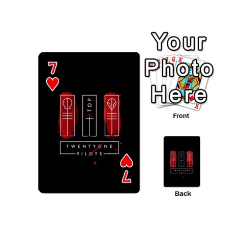 Twenty One Pilots Playing Cards 54 (Mini) from ArtsNow.com Front - Heart7