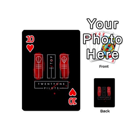 Twenty One Pilots Playing Cards 54 (Mini) from ArtsNow.com Front - Heart10