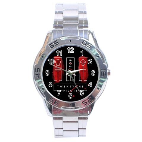 Twenty One Pilots Stainless Steel Analogue Watch from ArtsNow.com Front