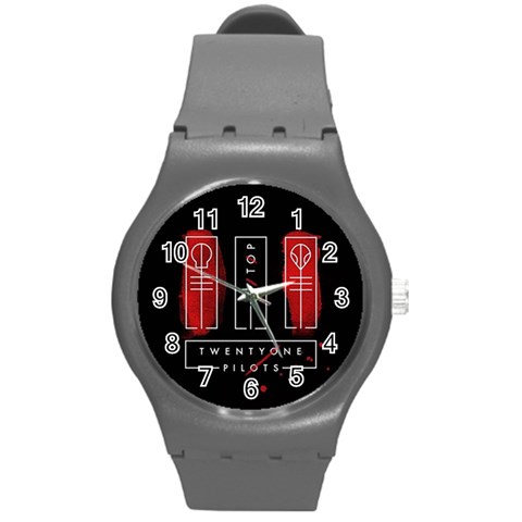 Twenty One Pilots Round Plastic Sport Watch (M) from ArtsNow.com Front