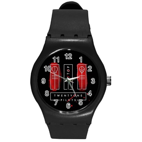 Twenty One Pilots Round Plastic Sport Watch (M) from ArtsNow.com Front