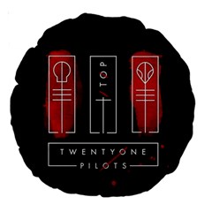 Twenty One Pilots Large 18  Premium Round Cushion  from ArtsNow.com Back
