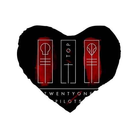 Twenty One Pilots Standard 16  Premium Heart Shape Cushion  from ArtsNow.com Front