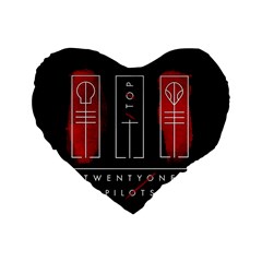 Twenty One Pilots Standard 16  Premium Heart Shape Cushion  from ArtsNow.com Front