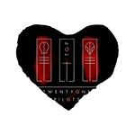 Twenty One Pilots Standard 16  Premium Heart Shape Cushion 