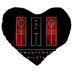 Twenty One Pilots Large 19  Premium Heart Shape Cushion