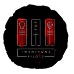 Twenty One Pilots Large 18  Premium Flano Round Cushion 