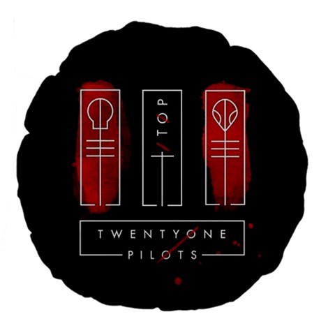 Twenty One Pilots Large 18  Premium Flano Round Cushion  from ArtsNow.com Back