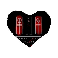 Twenty One Pilots Standard 16  Premium Flano Heart Shape Cushion  from ArtsNow.com Front