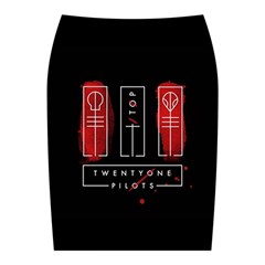 Twenty One Pilots Midi Wrap Pencil Skirt from ArtsNow.com Back