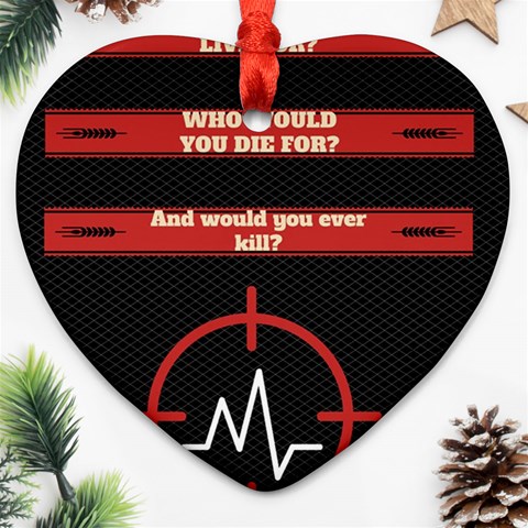 Twenty One Pilots Album Lyrics Ornament (Heart) from ArtsNow.com Front
