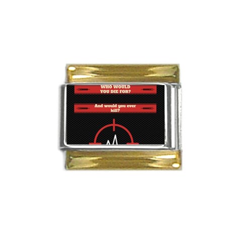 Twenty One Pilots Album Lyrics Gold Trim Italian Charm (9mm) from ArtsNow.com Front