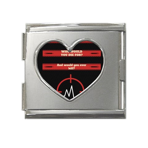 Twenty One Pilots Album Lyrics Mega Link Heart Italian Charm (18mm) from ArtsNow.com Front