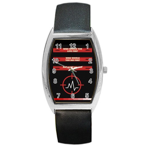 Twenty One Pilots Album Lyrics Barrel Style Metal Watch from ArtsNow.com Front