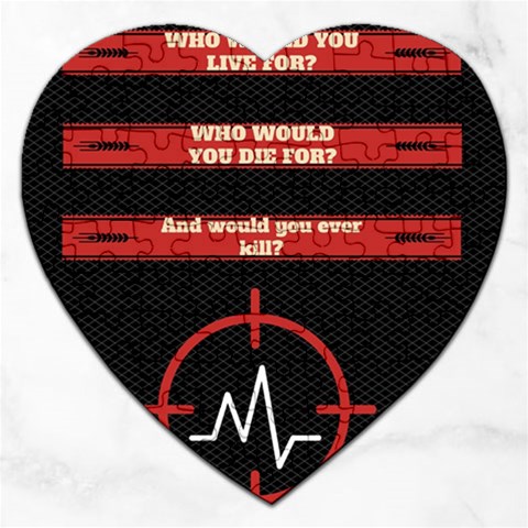 Twenty One Pilots Album Lyrics Jigsaw Puzzle (Heart) from ArtsNow.com Front