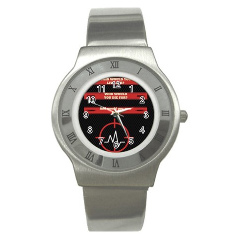 Twenty One Pilots Album Lyrics Stainless Steel Watch from ArtsNow.com Front