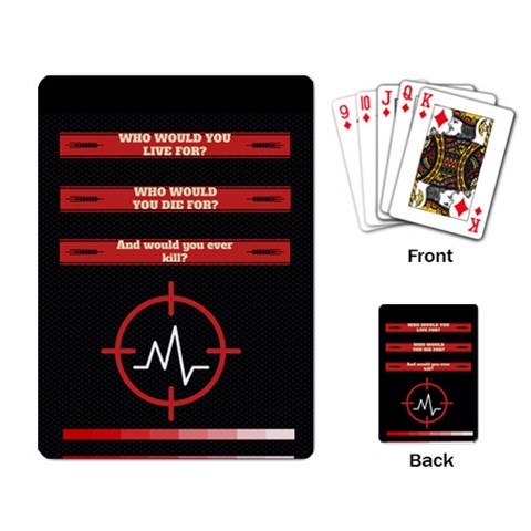 Twenty One Pilots Album Lyrics Playing Cards Single Design from ArtsNow.com Back