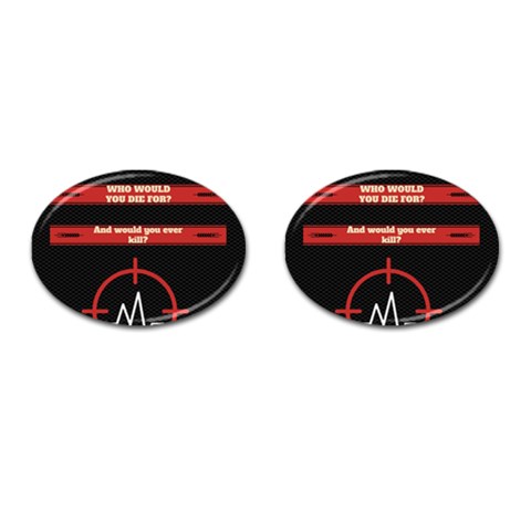 Twenty One Pilots Album Lyrics Cufflinks (Oval) from ArtsNow.com Front(Pair)