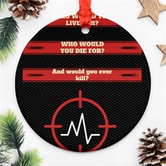 Twenty One Pilots Album Lyrics Round Ornament (Two Sides) from ArtsNow.com Back