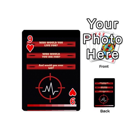 Twenty One Pilots Album Lyrics Playing Cards 54 (Mini) from ArtsNow.com Front - Heart9