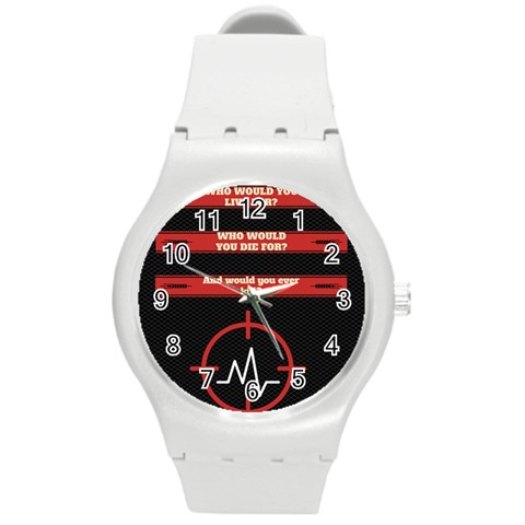 Twenty One Pilots Album Lyrics Round Plastic Sport Watch (M) from ArtsNow.com Front