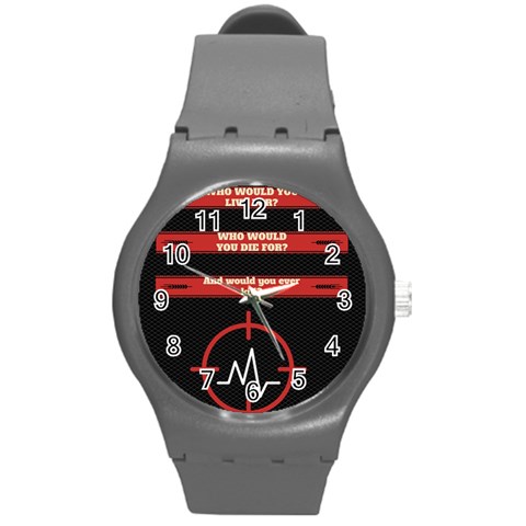 Twenty One Pilots Album Lyrics Round Plastic Sport Watch (M) from ArtsNow.com Front