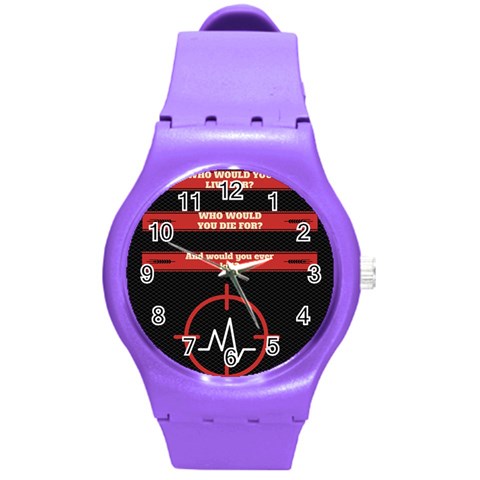 Twenty One Pilots Album Lyrics Round Plastic Sport Watch (M) from ArtsNow.com Front