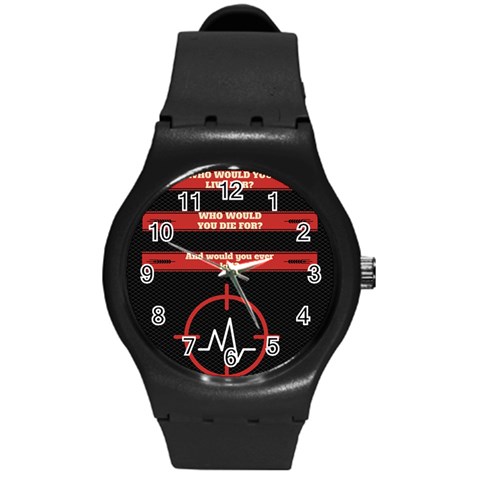 Twenty One Pilots Album Lyrics Round Plastic Sport Watch (M) from ArtsNow.com Front