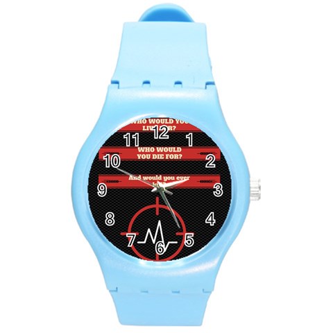 Twenty One Pilots Album Lyrics Round Plastic Sport Watch (M) from ArtsNow.com Front