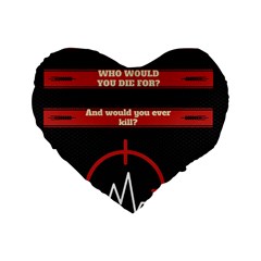 Twenty One Pilots Album Lyrics Standard 16  Premium Heart Shape Cushion  from ArtsNow.com Front