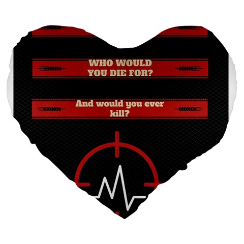 Twenty One Pilots Album Lyrics Large 19  Premium Heart Shape Cushion from ArtsNow.com Front