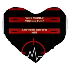 Twenty One Pilots Album Lyrics Large 19  Premium Heart Shape Cushion from ArtsNow.com Front