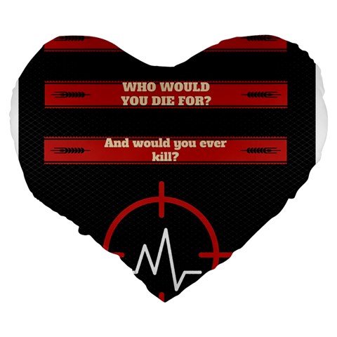 Twenty One Pilots Album Lyrics Large 19  Premium Heart Shape Cushion from ArtsNow.com Back