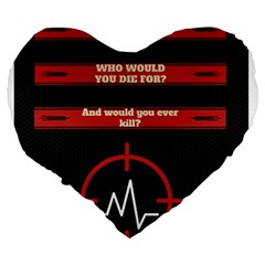 Twenty One Pilots Album Lyrics Large 19  Premium Heart Shape Cushion from ArtsNow.com Back