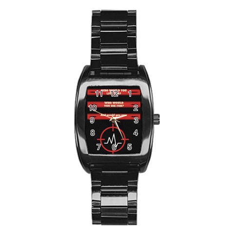 Twenty One Pilots Album Lyrics Stainless Steel Barrel Watch from ArtsNow.com Front