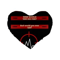 Twenty One Pilots Album Lyrics Standard 16  Premium Flano Heart Shape Cushion  from ArtsNow.com Front