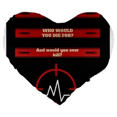 Twenty One Pilots Album Lyrics Large 19  Premium Flano Heart Shape Cushion from ArtsNow.com Front