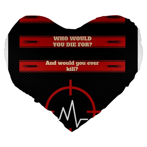 Twenty One Pilots Album Lyrics Large 19  Premium Flano Heart Shape Cushion from ArtsNow.com Back