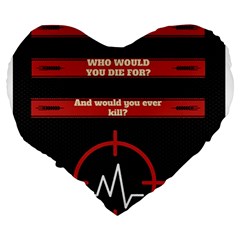 Twenty One Pilots Album Lyrics Large 19  Premium Flano Heart Shape Cushion from ArtsNow.com Back