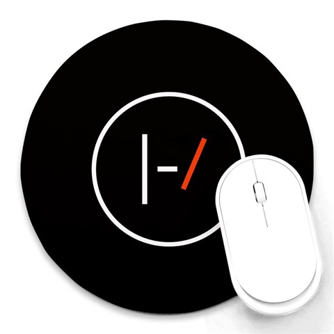 Twenty One Pilots Band Logo Round Mousepad from ArtsNow.com Front
